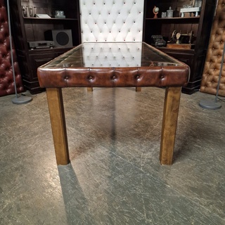 Eetkamertafel Chesterfield, Caleb, bruin