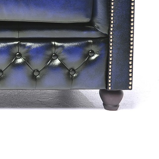 2-Zits bank Chesterfield, Brighton, blauw