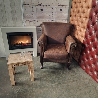 Fauteuil Chesterfield, Southfolk, bruin
