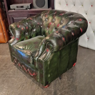 Fauteuil Chesterfield, Chesterfield, groen
