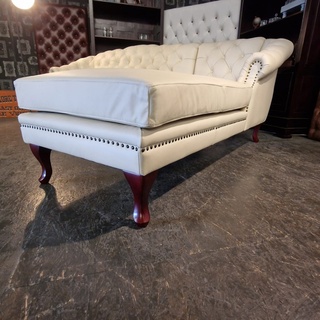 Hoekbank Chesterfield, Acme, creme