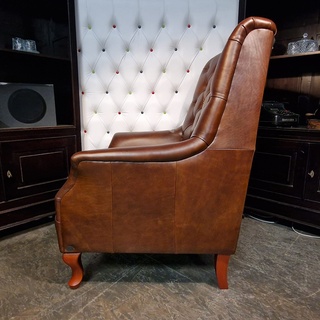 Fauteuil Chesterfield, Jane , cognac