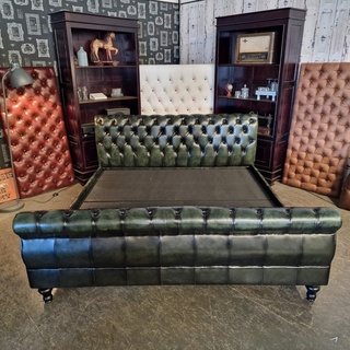 Bed Chesterfield, Lester, groen