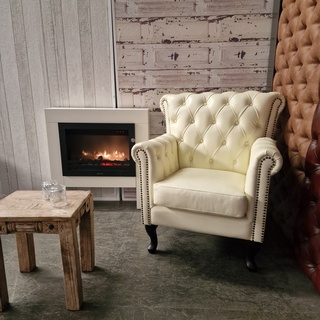 Fauteuil Chesterfield, Southfolk, vanille