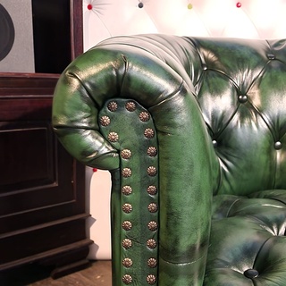 Fauteuil Chesterfield, Club Chair, groen