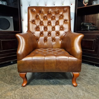 Fauteuil Chesterfield, Jane , cognac