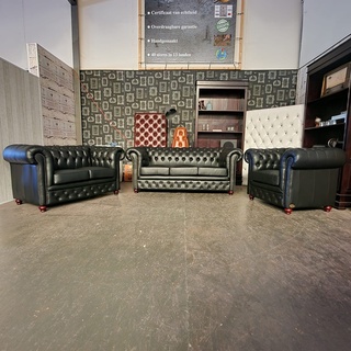 Set Chesterfield, Brighton, zwart