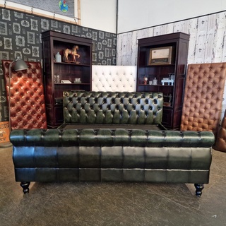 Bed Chesterfield, Lester, groen