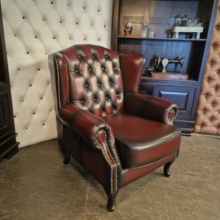Fauteuil Chesterfield, Lord, rood