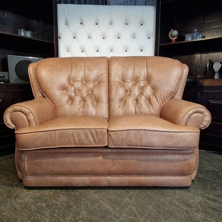 2-Zits bank Chesterfield, Haeck, zalm