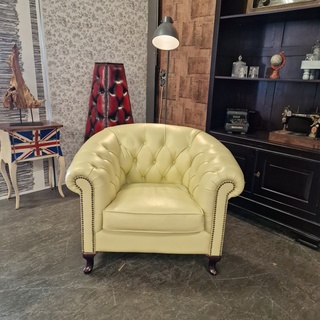 Fauteuil Chesterfield, Hampton, creme
