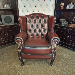 Fauteuil Chesterfield, Lord, rood