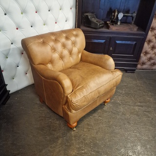 Fauteuil Chesterfield, Bolton, bruin
