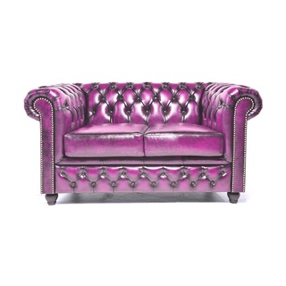 2-Zits bank Chesterfield, Brighton, roze