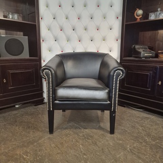 Fauteuil Chesterfield, Club Chair, zwart
