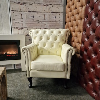 Fauteuil Chesterfield, Southfolk, vanille
