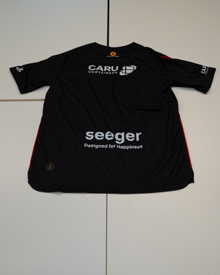 Voetbalshirt Excelsior Robey, zwart/wit, gesigneerd, L