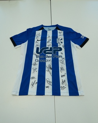 Voetbalshirt  –  Quick Boys Nike, blauw/wit, gesigneerd, L