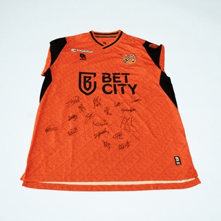 Voetbalshirt  –  FC Volendam Robey, oranje, gesigneerd, XXL