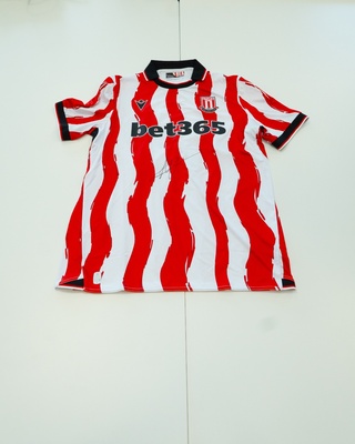 Wedstrijd gedragen Milan Smit shirt – Stoke City Macron, rood/wit, ges