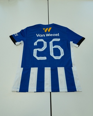 Voetbalshirt  –  Quick Boys Nike, blauw/wit, gesigneerd, L