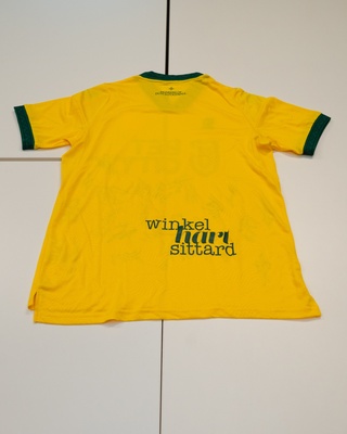 Voetbalshirt Fortuna Sittard Robey, geel, gesigneerd, M