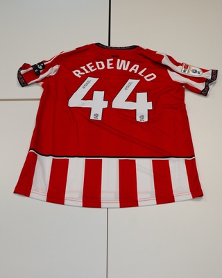 Wedstrijd gedragen Jaïro Riedewald shirt  –  Sheffield United Errea, r