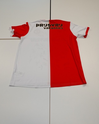 Voetbalshirt Feyenoord Castore, rood/wit, gesigneerd, S