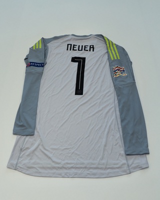 Wedstrijd gedragen Manuel Neuer shirt  –  Duitsland Adidas, geel/grijs