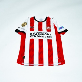 Wedstrijd gedragen Myron Boadu shirt  –  PSV Puma, rood/wit, gesigneer