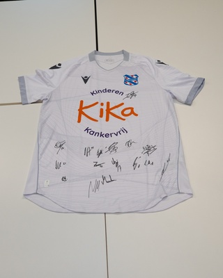 Voetbalshirt – SC Heerenveen Macron, wit, gesigneerd, L