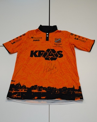 Voetbalshirt RKAV Volendam Jako, oranje, gesigneerd, M
