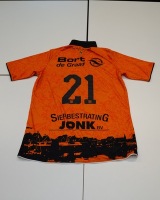 Voetbalshirt RKAV Volendam Jako, oranje, gesigneerd, M