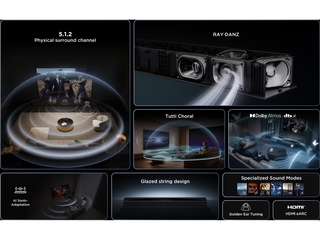 TCL Q75H  5.1.2 Dolby Atmos/DTS:X Soundbar met draadloze subwoofer