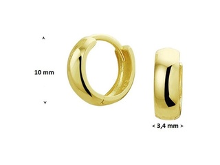 Marie-Celeste Klapoorringen 10 mm Goud