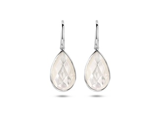Glams Oorhangers Parelmoer franse haak Zilver