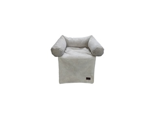 Designed by Lotte Ribbed Hondenkussen Licht Grijs