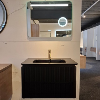 Badmeubel WD, mat zwart 3D front