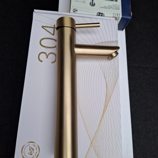 Waskomkraan 304, goud geborsteld