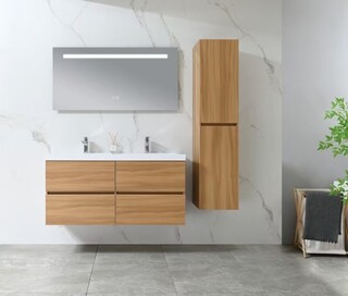 Badkamermeubel Vonato, Naturis 120, licht hout decor