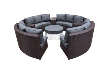 Diningset Vonato, Comfort , donkergrijs