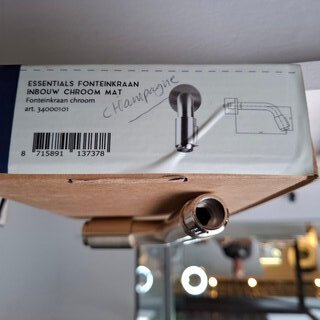 Fonteinkraan Essentials, inbouw, messing mat