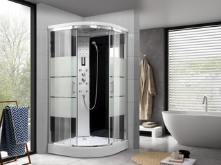 Douchecabine Vonato, Massage Retreat, zilverkleurig frame