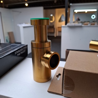 Designsifon Essentials, goud geborsteld