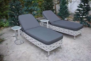2x Ligbed, Vonato, Casera, Wit wicker