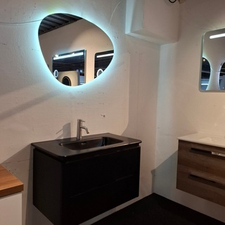 Badmeubel WD, mat zwart 3D front