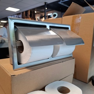 Toiletpapierhouder inbouw, rvs geborsteld