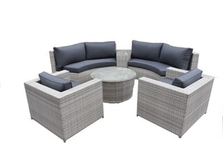 Diningset Vonato, Casual , lichtgrijs