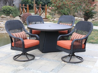 Diningset Vonato, Solaro, antraciet