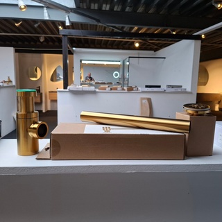 Designsifon Essentials, goud geborsteld